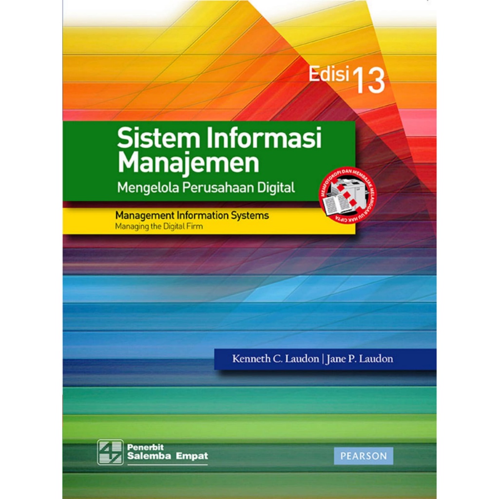 

Sistem informasi manajemen edisi 13 by kenneth c laudon