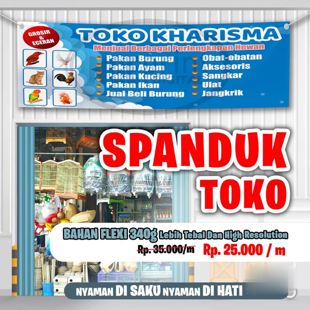Spanduk Toko Sembako / Spanduk Toko Baju Spanduk Toko Pakaian / Spanduk Toko Kue / Spanduk Toko Maka