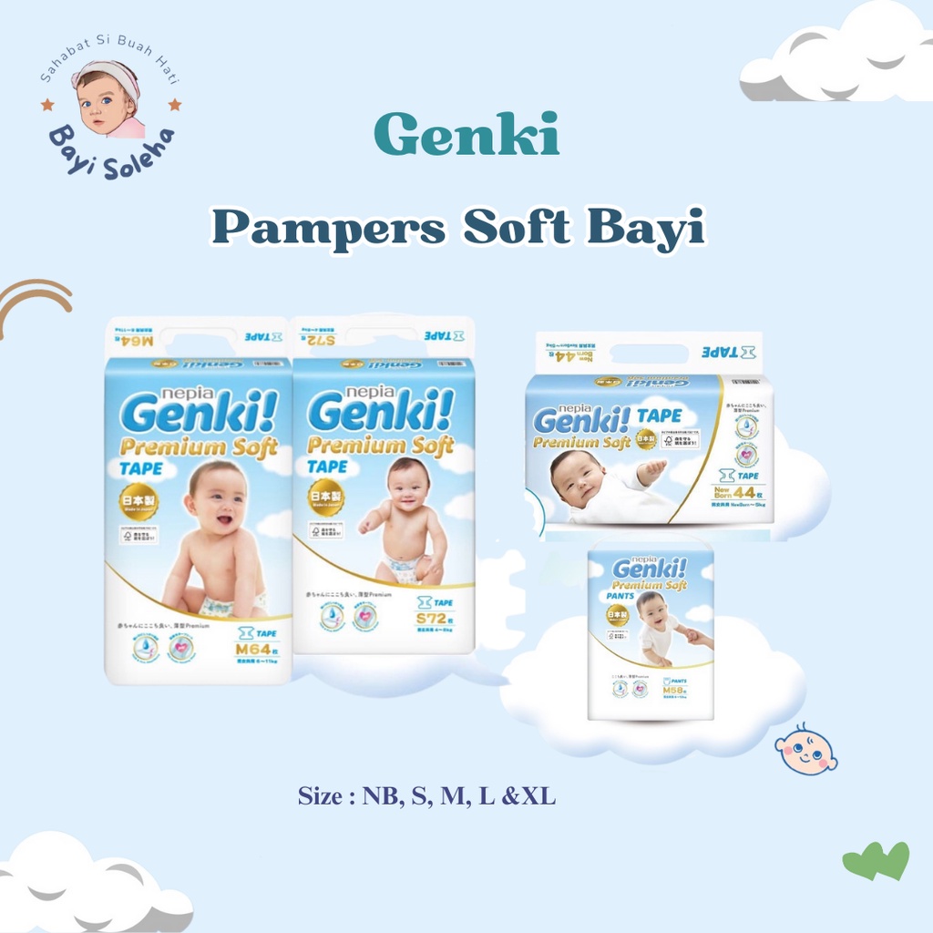 [BS] Genki Pampers Bayi TAPE / Popok /  Diaper / Pampers Sekali Pakai