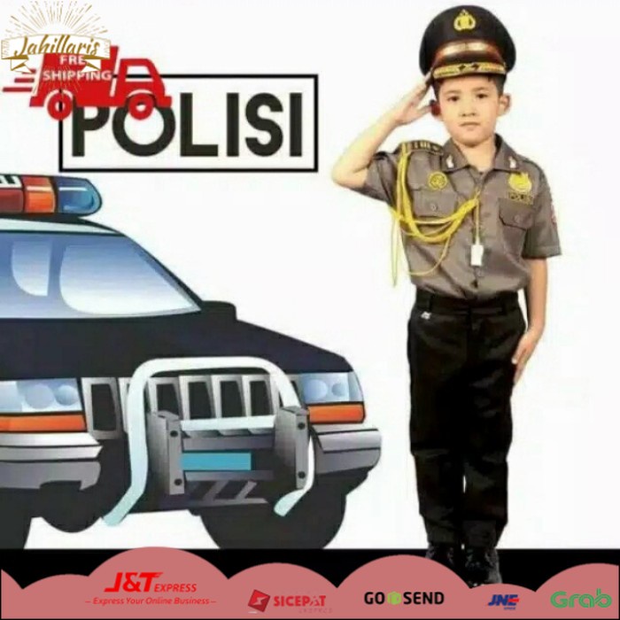 BISA COD  Baju Polisi Anak Polwan Dinas Anak Polisi Dinas Anak tk - Polisi dinas, S