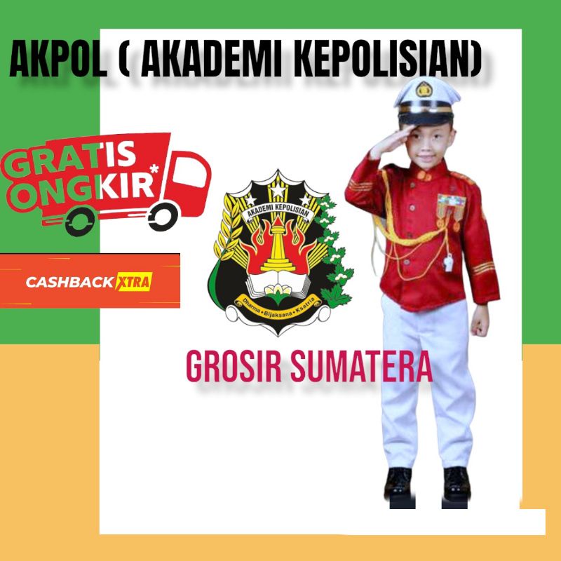 AKPOL ANAK SERAGAM PROFESI ANAK TK / baju cita cita / KARNAVAL / SERAGAM PROFESI ANAK POLISI / POLIS