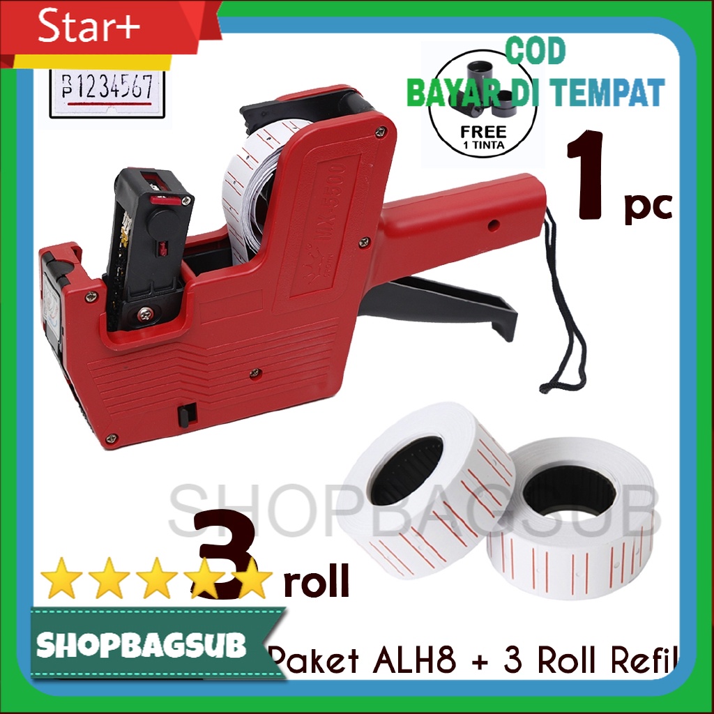 

ALAT LABEL HARGA PRICE LABELLER M5500 & 3 ROLL