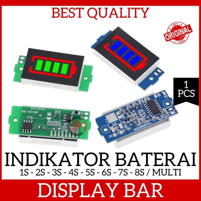 Indikator Kapasitas Baterai Indicator Display Bar Module 1S 3S sd 8S