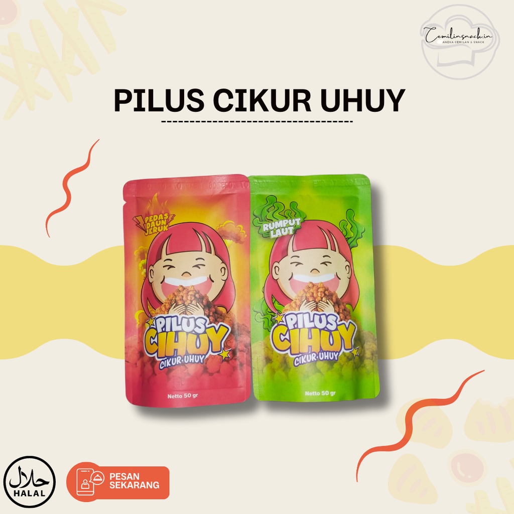 

cemilinsnack.in - Snack Viral Pilus Cikur Cihuy (50 gram) Jajanan Viral Renyah Gurih Cemilan Kekinian