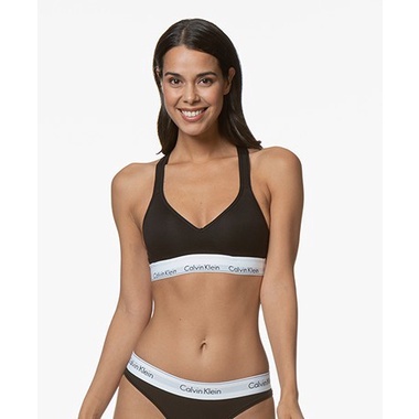 Calvin Klein Modern Cotton Padded Bralette - Black