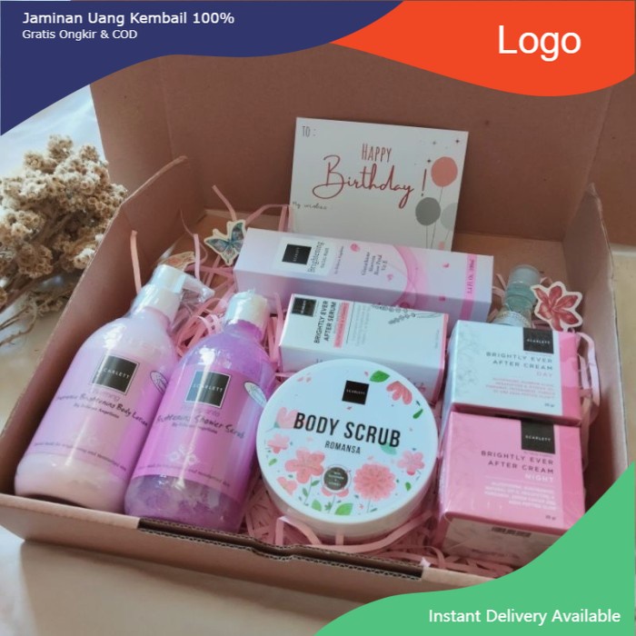 Hampers scarlett whitening paket lengkap/gift box scarlett whitening