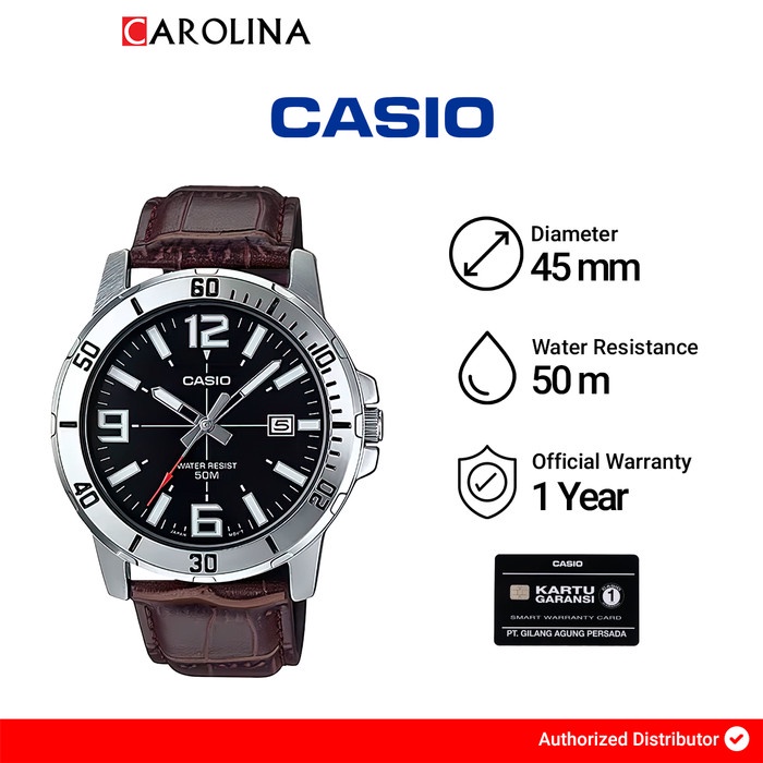 Jam Tangan CASIO MTP-VD01L-1B Pria Ls