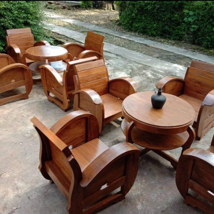 Bangku Kursi Tamu Klasik Jawa Jati Fullset