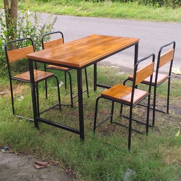 Meja Kursi Makan Kedai Cafe Warkop Minimalis Murah