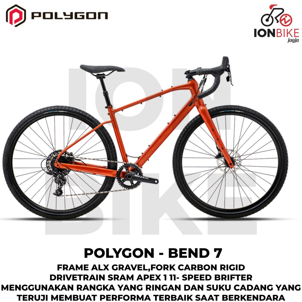 Sepeda Gravel 700c Polygon Bend R7 Alloy Apex 11 Speed Pre Order Murah Terbaru Gravel Bike Nicasio F