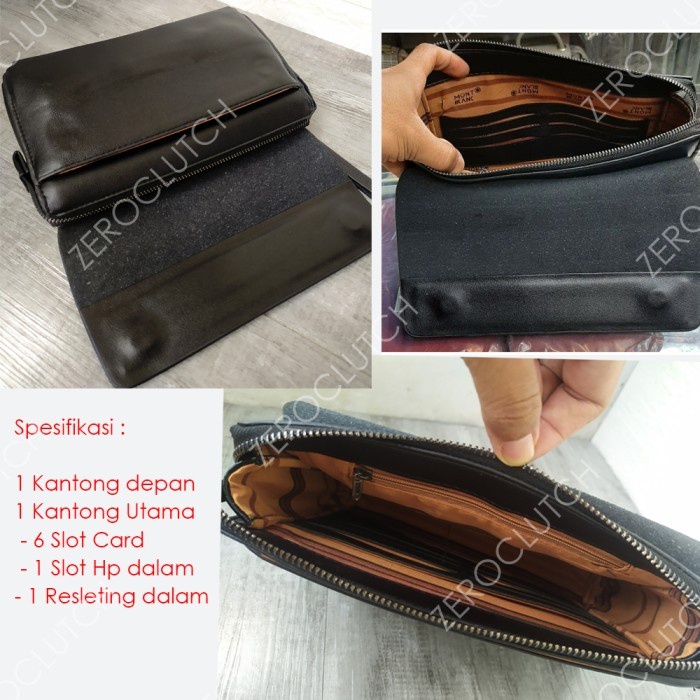 Clutch Kulit Pria Wanita Hand Bag Mont Blan Key Lock Tas Tangan Pria Wanita Original Dompet Kartu