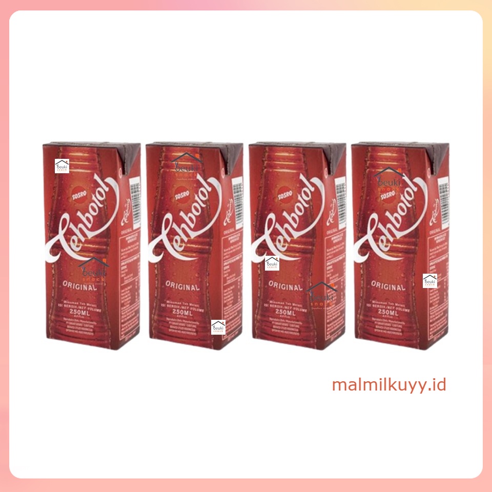 

4PCS Teh Sosro Kemasan Kotak Teh Rasa Melati Siap Minum