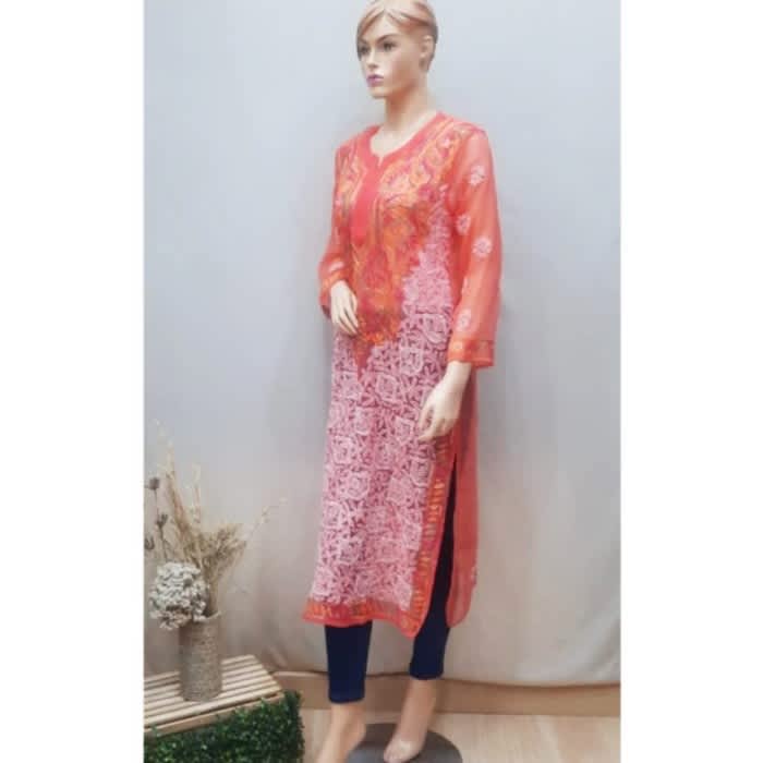 Long Kurti Sifon georgette Hand Made /Atasan Wanita /Tunik