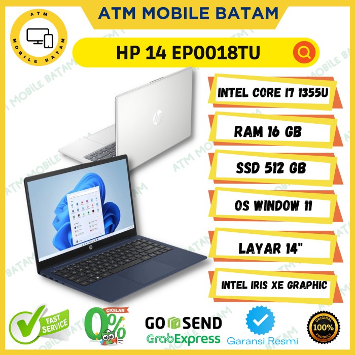 HP 14-ep0018TU /Intel Core i7-1355U/16GB/512GB SSD/Intel Iris Xe