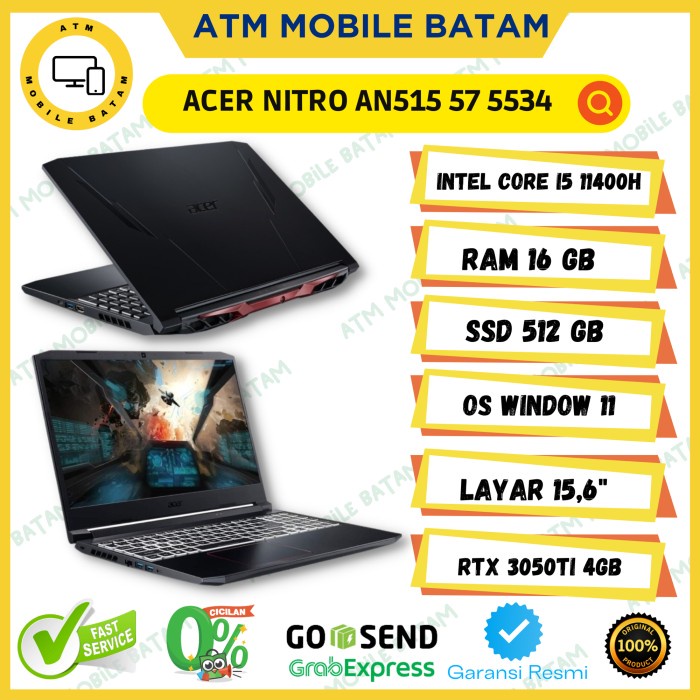 LAPTOP ACER PREDATOR NITRO 5 AN515-57-5534 (CORE I5-11400H/8GB/512)