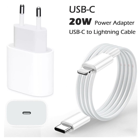 Travel Charger Iphone 12 Pro Max Real 20Watt UBS C To Lightning Iphone 14 Pro Max Real 18Watt UBS C 