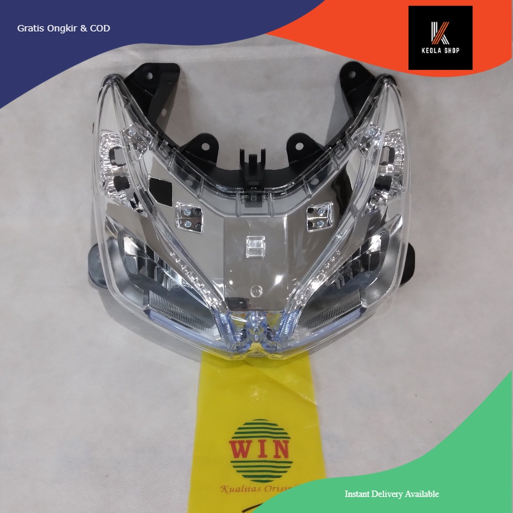 Lampu Depan Vario 110 FI ESP 2012 2013 2014 + LED | reflektor head lamp WIN | headlight senja motor 