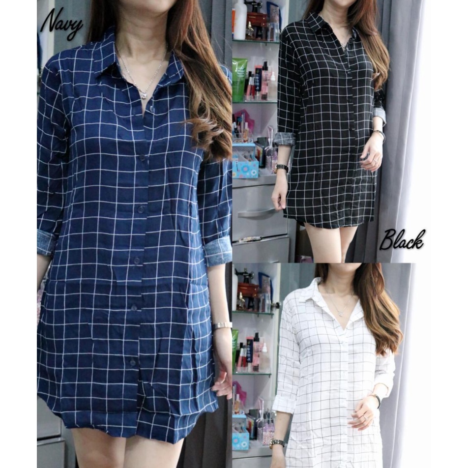 Long hem Kotak / Tunik Wanita Square