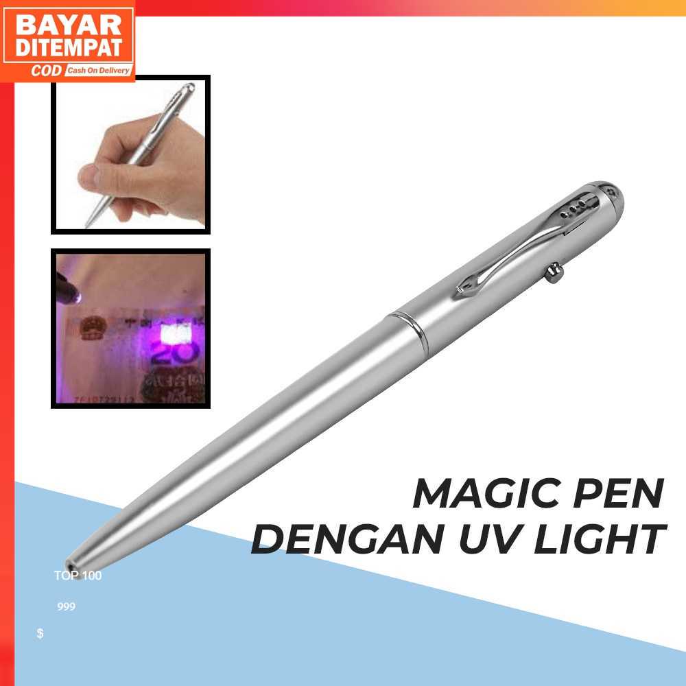 

( 100% ORI ) Pena Tinta Invisible Magic Pen dengan UV Light - HY-0812