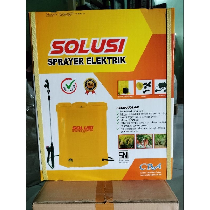 

Sprayer Elektrik 16 Liter Merk SOLISI Type 4 Tangki Sprayer Elektrik Semprot Hama Dan desinfektan Dll