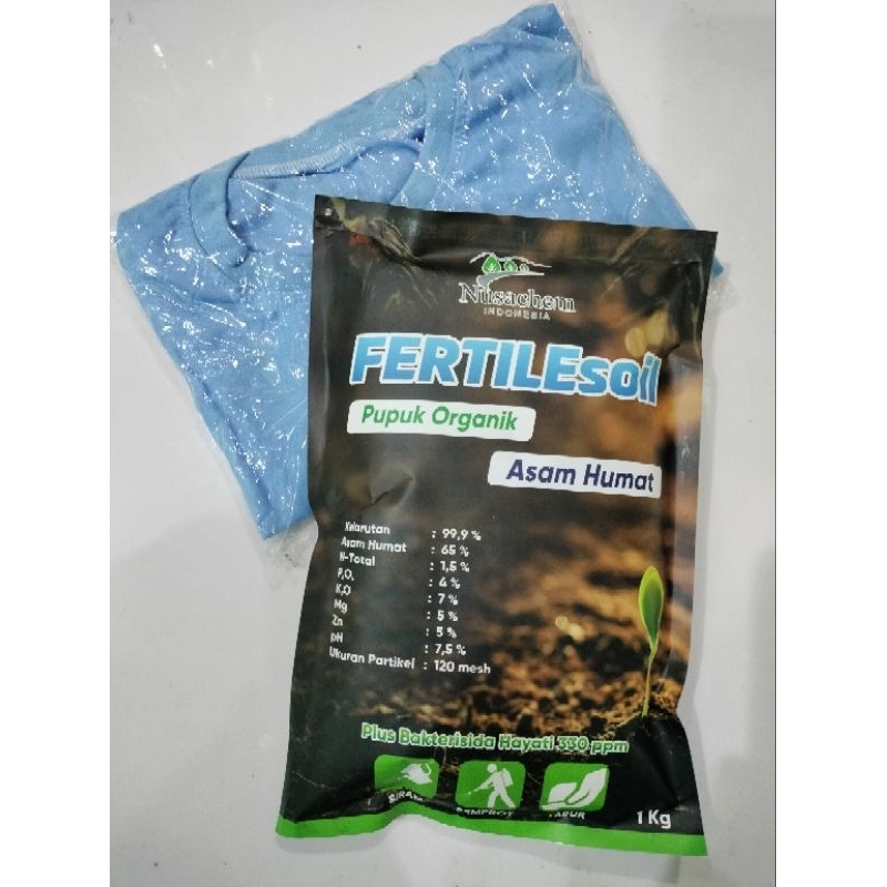 

Fertilesoil 1kg Bonus Kaos Pupuk Pembenah Tanah Asam Humat Plus Bakterisida Original
