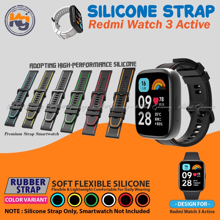 Strap Smartwatch Two Colours For Redmi Watch 3 Active MI Watch 3 Lite