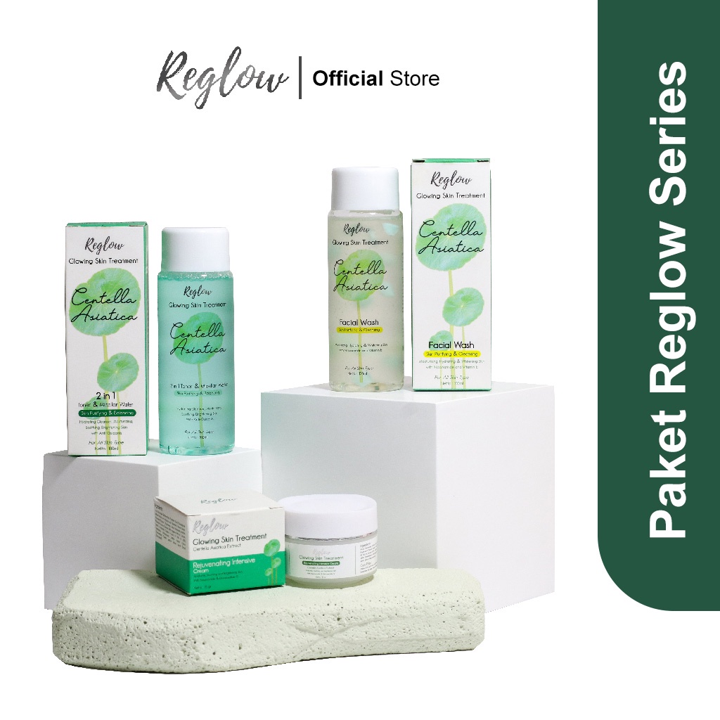 Reglow Skincare Official Perawatan Pemutih Pencerah Wajah Glowing Reg glow Penghilang Flek Hitam Bru