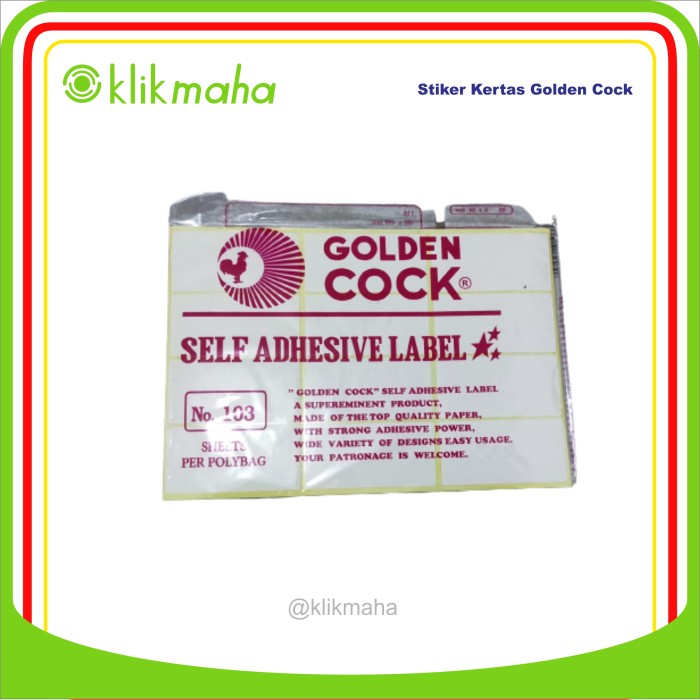 

Kertas Stiker Label No.103 123 108 101 102 105 124 120 Golden Cook