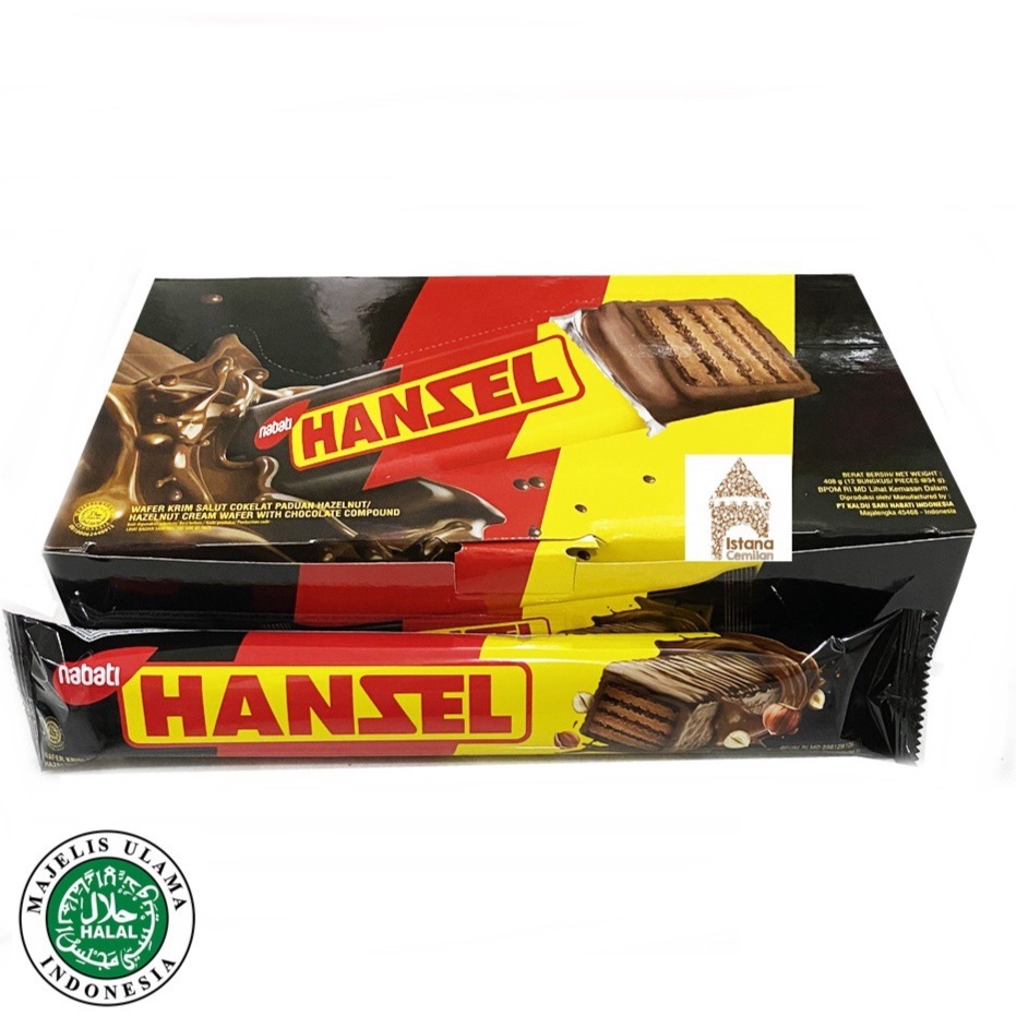 

Nabati Hansel Hanzel Box Isi 12 Pcs Wafer Coklat Hazelnut ORIGINAL