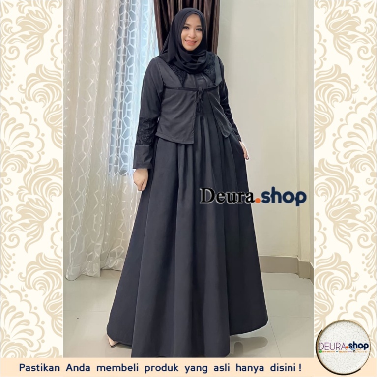 Set Gamis Wanita Deura D346 / Gamis Deura Terbaru / Gamis Deura Original