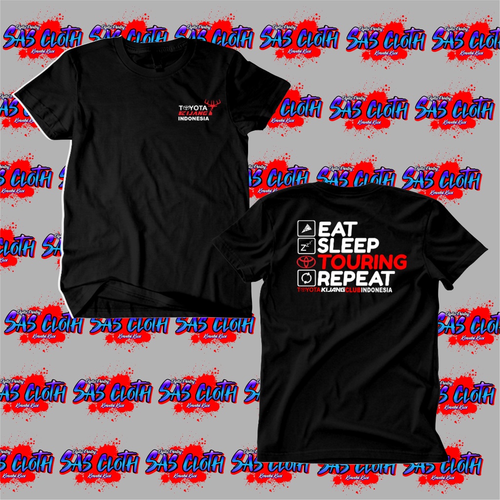 Kaos Baju T-Shirt Komunitas Club Mobil TOYOTA KIJANG Indonesia katun Combed 30s Lengan Pendek Ukuran