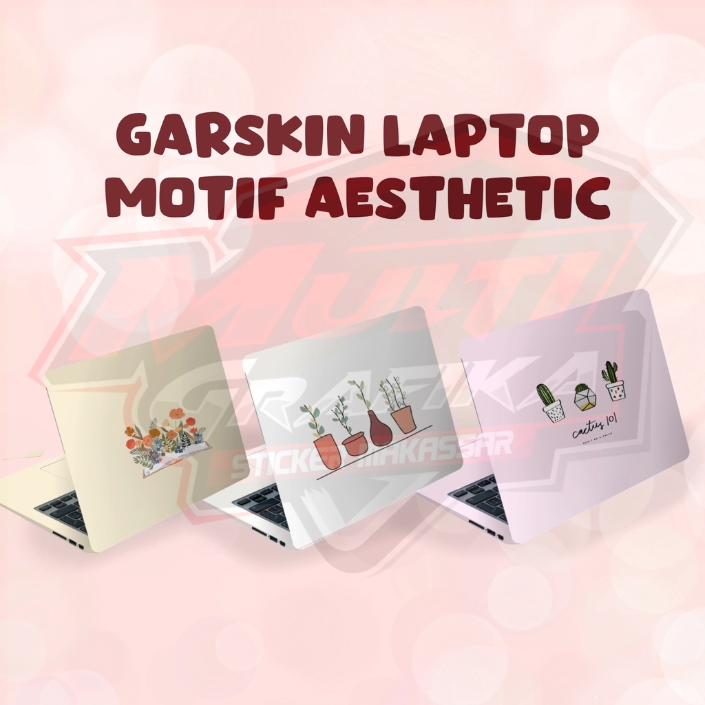Multi Stiker Laptop Aesthetic Cover Protector Notebook Skin Garskin Cute Minimalis Pelindung Laptop 