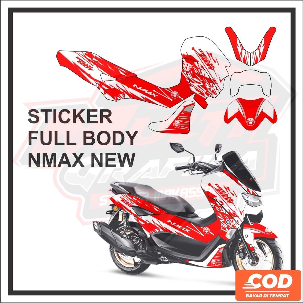 Stiker Decal Motor NMAX 2022 Sticker Striping Setiker Dekal Stikker Variasi Aksesoris Emblem Seterip