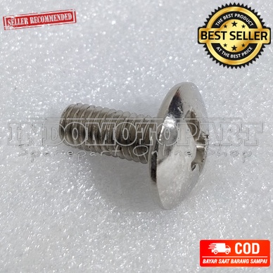 baut body batok motor nekel m6x16 scrup nikel ulir ukuran m6x16mm