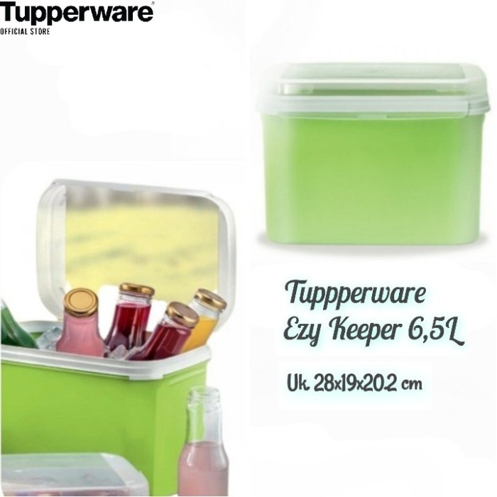 TUPPERWARE WADAH PENYIMPANAN BESAR SIGNATURE RECTANGULAR HIJAU BELI