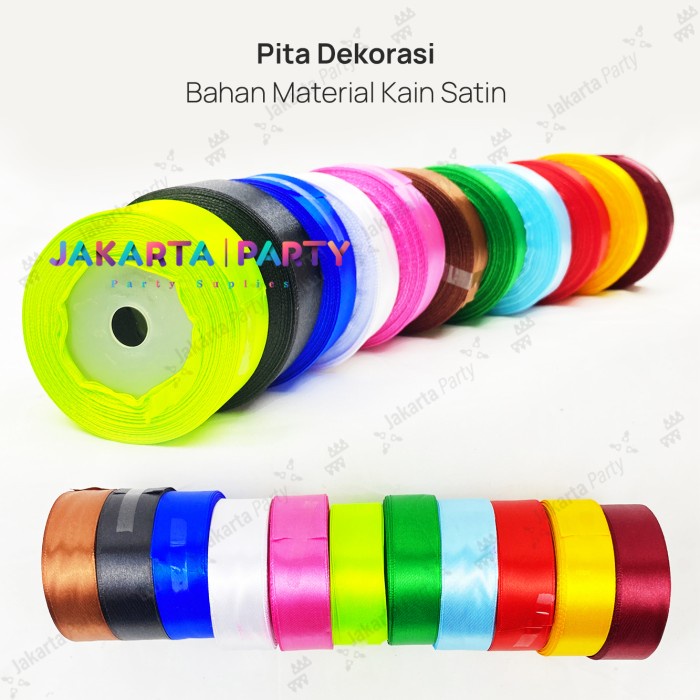 

Pita Kado Satin Jepang Ribbon per roll