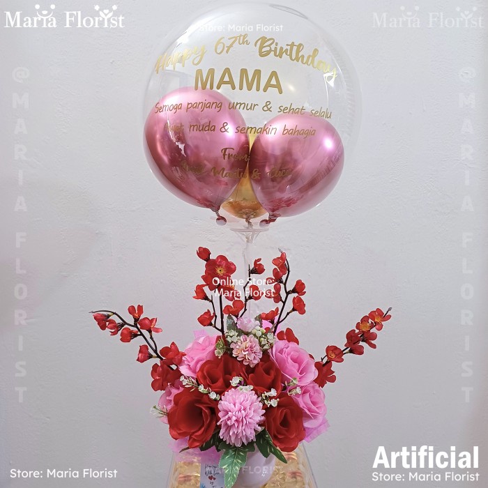 New Bloom Box Birthday Grand Opening - Buket Balon - Buket Bunga Balon