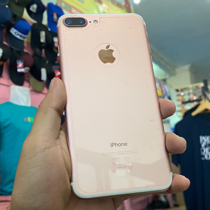 Iphone 7 plus 128gb exs  garansi resmi indonesioa rose gold second like new mulus
