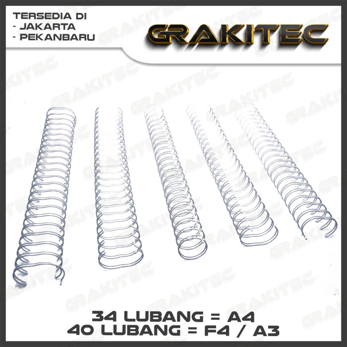 TERBARU Ring Kawat Spiral Jilid Spiral Wire - Black 6,4 MM, A4