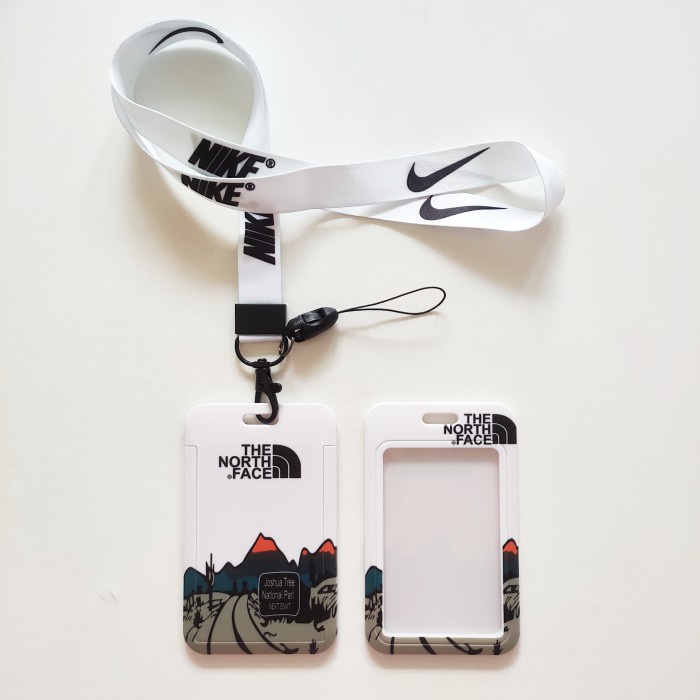 

TERBARU ID Card Holder Name Tag Lanyard / Kalung Wadah Kartu The North Face - Putih