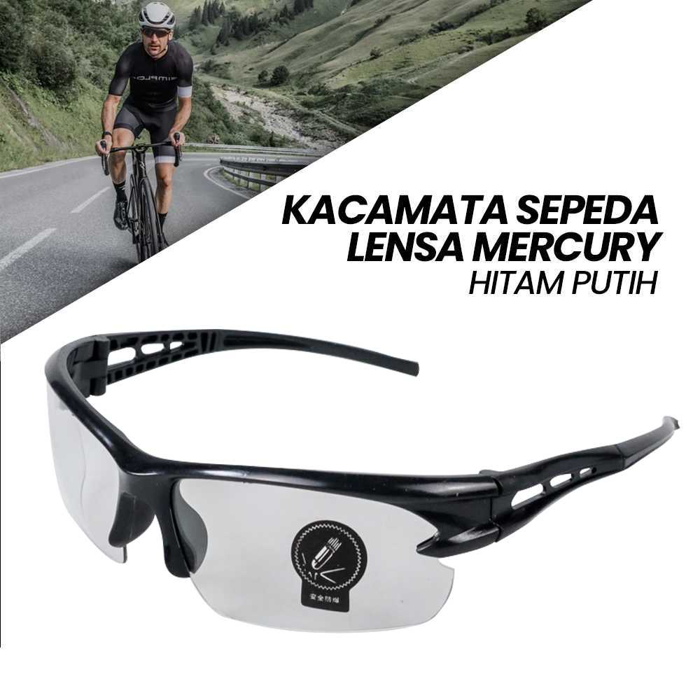 COD Kacamata Olahraga Sepeda MTB Roadbike Gunung Lipat Listrik Balap Lensa Mercury Anti Sinar UV Matahari Pria Wanita Dewasa