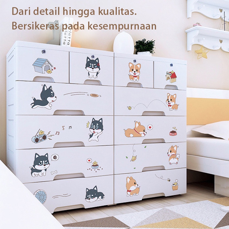 KING Dreams Lemari Plastik Pakaian Anak Dan Dewasa Tingkat Termurah Dengan Laci Susun Minimalis Sebagai Rak Penyimpanan Organizer Bertingkat Kamar Tidur Barang  Laci Susun Storage Cabinet Plastik Rak Susun Penyimpanan