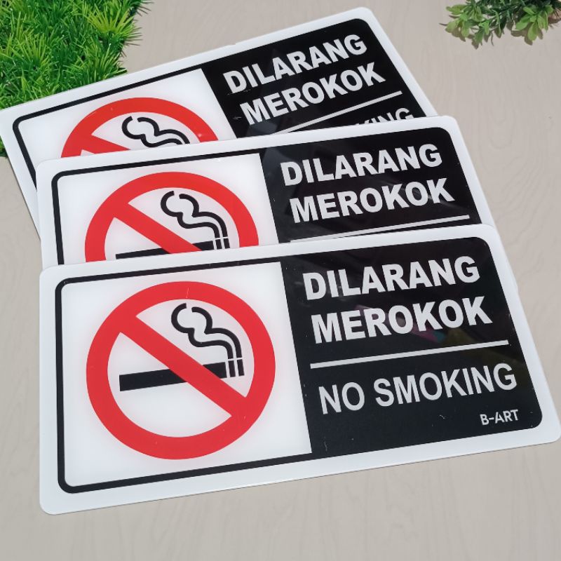 

PAPAN AKRILIK Label Sign No Smoking Sign, Lambang Dilarang Merokok Akrilik
