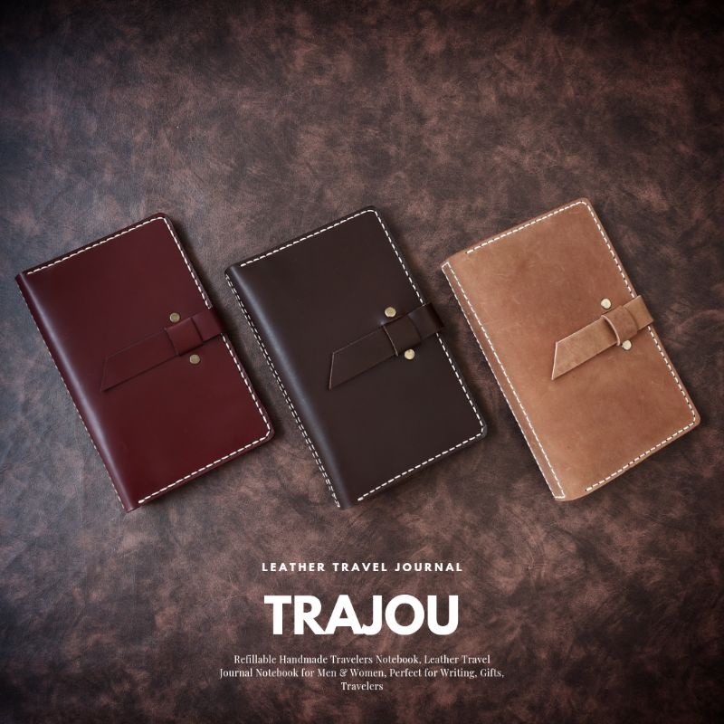 

Binder A6 Kulit Asli 6 Ring Travel Journal Leather