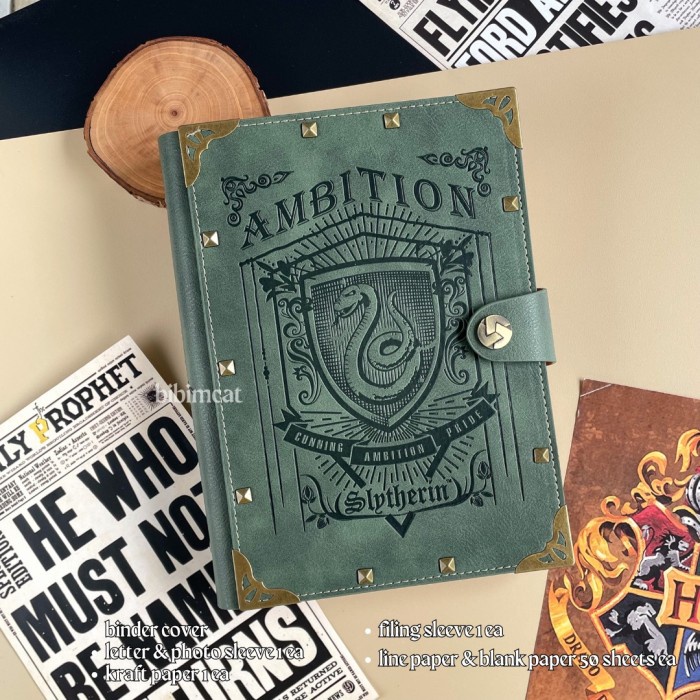 

[PROMO] (A5 Size) Binder Journal Set Hogwarts House Version / Agenda Notebook - (NEW) Ambition, A5