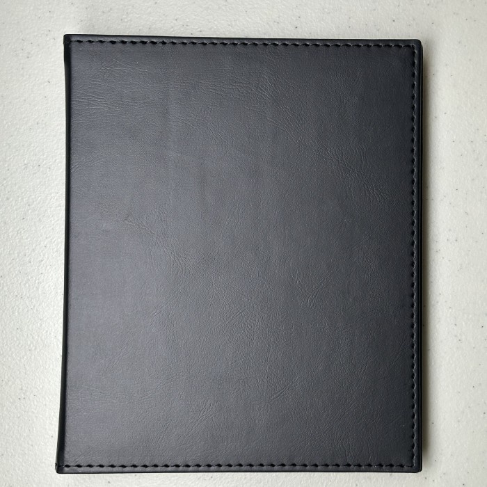 

[PROMO] COVER MENU RESTORAN CAFE KULIT BINDER AGENDA UKURAN A5 - READY STOCK - Hitam