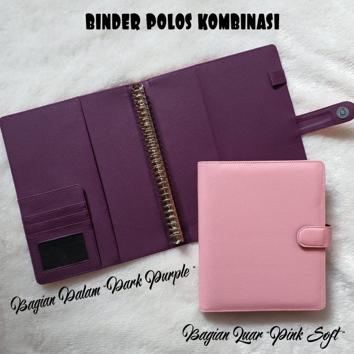 

[PROMO] BINDER POLOS KOMBINASI 3 WARNA PILIHAN A5 DAN B5 - A5, PINK-PURPLE