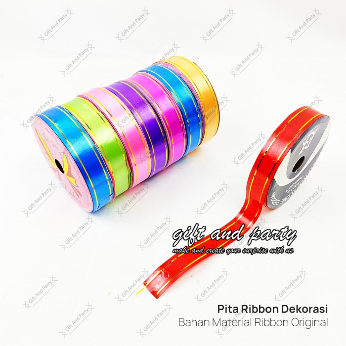 

Pita Kado Plastik Jepang List Ribbon 3/4" x 12yd (per roll)
