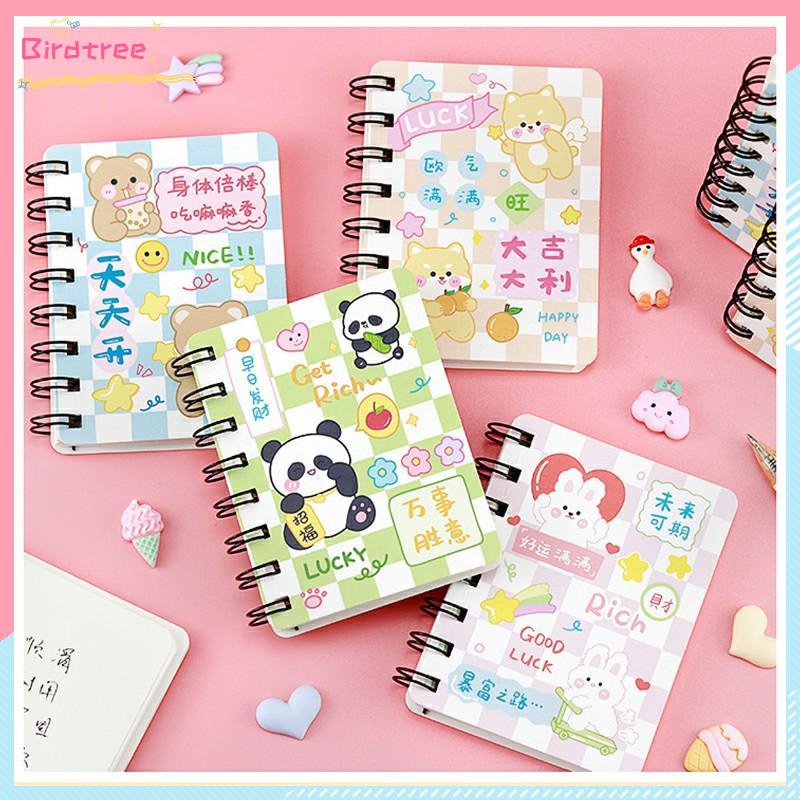 

[Ready❤️COD]Note Book Mini Ring A7 Inspiratif Lucu Kartun Portable Robek Kertas Catatan Buku Tulis- BS