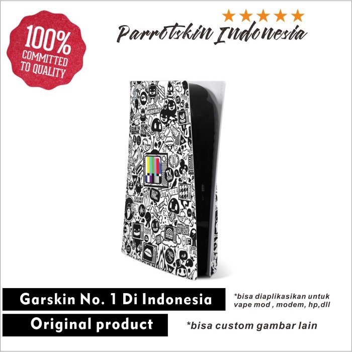 TERBARU Garskin Skin Protector PS5 playstation 5 bisa custom - PS 5 DIGITAL